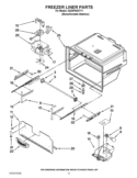 FREEZER LINER PARTS Diagram and Parts List for GZ25FSRXYY1  Whirlpool Refrigerator
