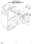 LINER Diagram and Parts List for ET25DMXDN00  Whirlpool Refrigerator