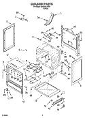 CHASSIS PARTS Diagram and Parts List for 880652124P0  Whirlpool Range