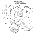 FRAME PARTS Diagram and Parts List for KUCC151LPA0  KitchenAid Trash Compactor
