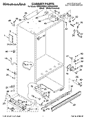 CABINET PARTS Diagram and Parts List for KBRS36FMX01  KitchenAid Refrigerator