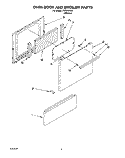 OVEN DOOR AND BROILER Diagram and Parts List for FEP210VW4  Roper Range