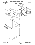 TOP AND CABINET, LIT/OPTIONAL Diagram and Parts List for LST6132BW0  Whirlpool Washer