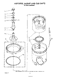 AGITATOR, BASKET AND TUB Diagram and Parts List for LA5580XSW1  Whirlpool Washer
