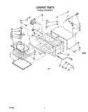 CABINET Diagram and Parts List for MW3600XW0  Whirlpool Microwave