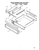 UTILITY DRAWER AND RAIL Diagram and Parts List for KEDT207YBL0  KitchenAid Range