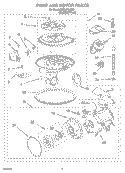 PUMP AND MOTOR PARTS Diagram and Parts List for KUDL01ILBS1  KitchenAid Dishwasher