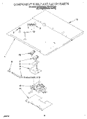 COMPONENT SHELF AND LATCH Diagram and Parts List for RB770PXBQ2  Whirlpool Wall Oven