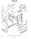 LINER Diagram and Parts List for EV150NXKW0  Whirlpool Freezer