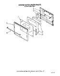LOWER OVEN DOOR Diagram and Parts List for KEBI271WBL3  KitchenAid Wall Oven