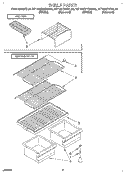 SHELF Diagram and Parts List for RT14HDYBL00  Roper Refrigerator