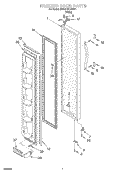 FREEZER DOOR Diagram and Parts List for 6ED20TKXGW01  Whirlpool Refrigerator