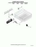 LOWER RACK PARTS Diagram and Parts List for KUDS30IXBL2  KitchenAid Dishwasher