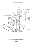 REFRIGERATOR DOOR Diagram and Parts List for ET16JMXSW02  Whirlpool Refrigerator
