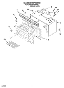 CABINET Diagram and Parts List for MH7130XEQ3  Whirlpool Microwave