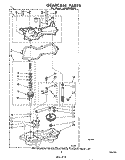 GEARCASE Diagram and Parts List for LA5530XMW0  Whirlpool Washer