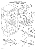 LINER, LIT/OPTIONAL Diagram and Parts List for TT14EKRAN00  Whirlpool Refrigerator
