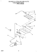 BROILER & OVEN BURNER Diagram and Parts List for FGS385YW2  Roper Range