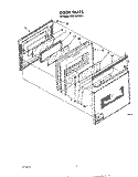 DOOR Diagram and Parts List for KEBI100VBL2  KitchenAid Wall Oven