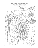 LOWER OVEN DOOR Diagram and Parts List for 2075B0A  Roper Range