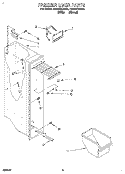 FREEZER LINER Diagram and Parts List for RS22BRXDW01  Roper Refrigerator