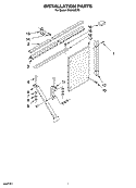 INSTALLATION PARTS Diagram and Parts List for CA24WCP0  Crosley Air Conditioner
