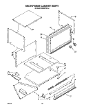 MICROWAVE CABINET Diagram and Parts List for RM288PXV4  Whirlpool Microwave Oven Combo