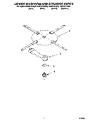 LOWER WASHARM AND STRAINER PARTS Diagram and Parts List for KUDP01FLBT0  KitchenAid Dishwasher