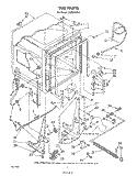 TUB , LITERATURE AND OPTIONAL Diagram and Parts List for DU9000XR2  Whirlpool Dishwasher