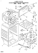 LINER Diagram and Parts List for 8ET18NKXDG03  Whirlpool Refrigerator