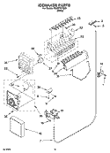 ICEMAKER PARTS, OPTIONAL PARTS (NOT INCLUDED) Diagram and Parts List for RS22CFXTQ00  Roper Refrigerator