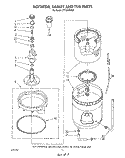 AGITATOR BASKET AND TUB Diagram and Parts List for LT7100XVN0  Whirlpool Washer Dryer Combo