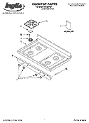 COOKTOP PARTS Diagram and Parts List for IGS326RD1  Inglis Range