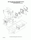 MOTOR AND ICE CONTAINER PARTS Diagram and Parts List for GI5FSAXVY02  Whirlpool Refrigerator