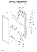 REFRIGERATOR DOOR Diagram and Parts List for GD5SHAXLB00  Whirlpool Refrigerator
