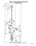 BRAKE AND DRIVE TUBE Diagram and Parts List for LA5600XPW1  Whirlpool Washer