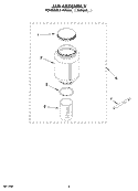 JAR ASSEMBLY Diagram and Parts List for KCG200OB1  KitchenAid Coffee Grinder