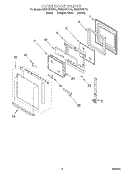OVEN DOOR Diagram and Parts List for RBS275PDT10  Whirlpool Wall Oven