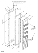 FREEZER DOOR Diagram and Parts List for KSSS42MDX03  KitchenAid Refrigerator