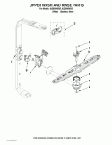 UPPER WASH AND RINSE PARTS Diagram and Parts List for IUD8000WS5  Whirlpool Dishwasher