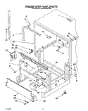 FRAME AND TANK Diagram and Parts List for KUDS230Y0  KitchenAid Dishwasher