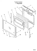 DOOR, LIT/OPTIONAL Diagram and Parts List for FES330EQ0  Roper Range