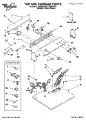 TOP AND CONSOLE PARTS Diagram and Parts List for LER5644JQ3  Whirlpool Dryer