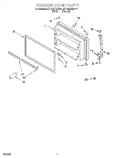 FREEZER DOOR, LIT/OPTIONAL Diagram and Parts List for 3ET19DKXEW00  Whirlpool Refrigerator