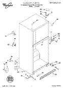 CABINET Diagram and Parts List for ET21PKXFW00  Whirlpool Refrigerator
