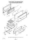 OVEN DOOR AND BROILER Diagram and Parts List for SF302BSRW4  Whirlpool Range