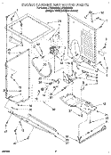 DRYER CABINET AND MOTOR Diagram and Parts List for LTG6234DQ0  Whirlpool Washer Dryer Combo
