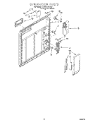 INNER DOOR Diagram and Parts List for DU935QWDQ0  Whirlpool Dishwasher