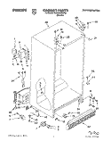 CABINET Diagram and Parts List for 3XARG486WP02  Whirlpool Refrigerator
