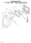 OVEN DOOR PARTS Diagram and Parts List for YKEBC107KW0  KitchenAid Wall Oven